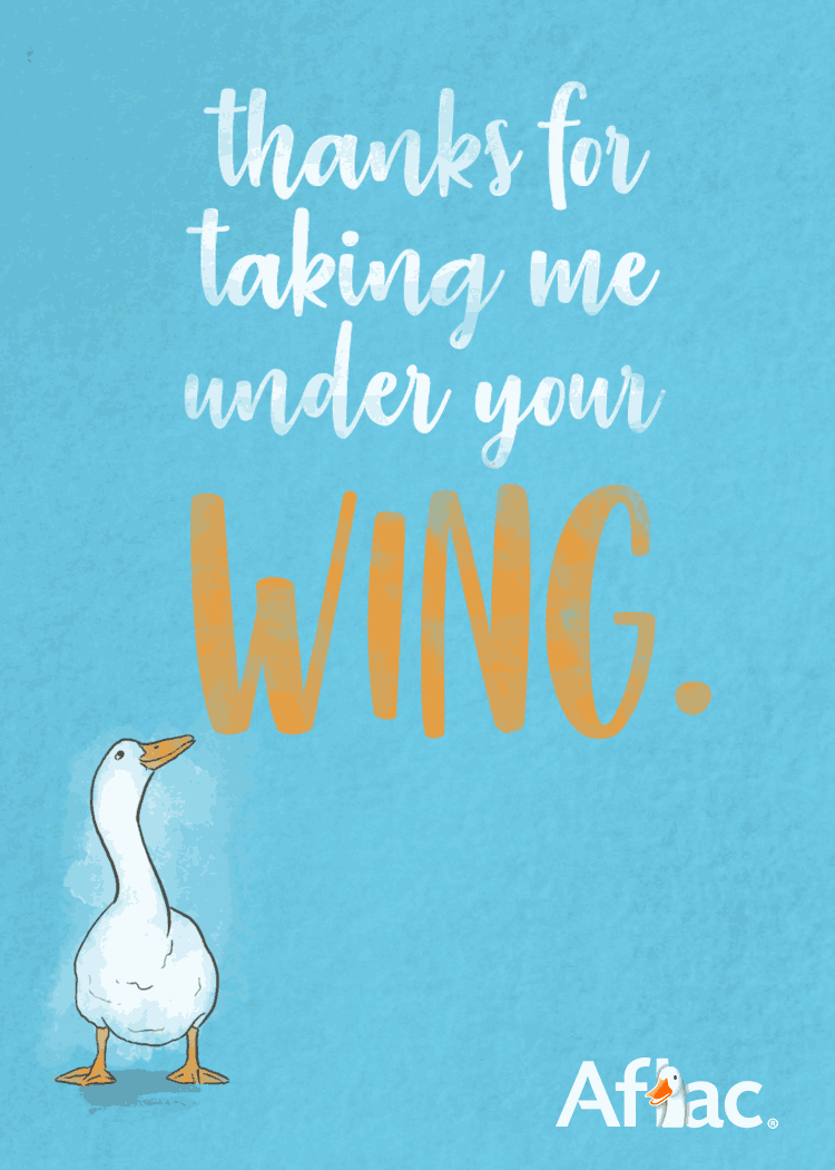 Thanks for taking me under your wing.