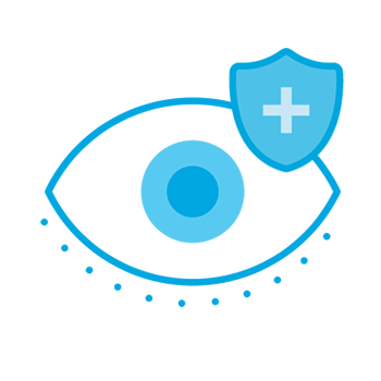 shield over eyeball icon