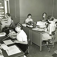 Aflac office in the 1950s
