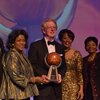 Aflac CEO Dan Amos accepted the Salute to Greatness award