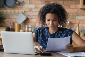 woman working in coffee shop