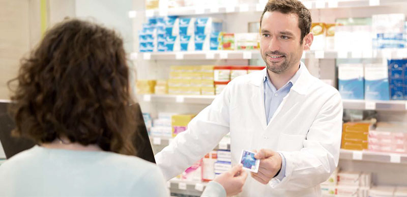 lady at pharmacy