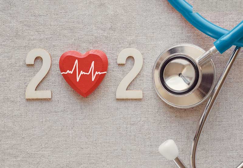 2020 stethoscope and heart