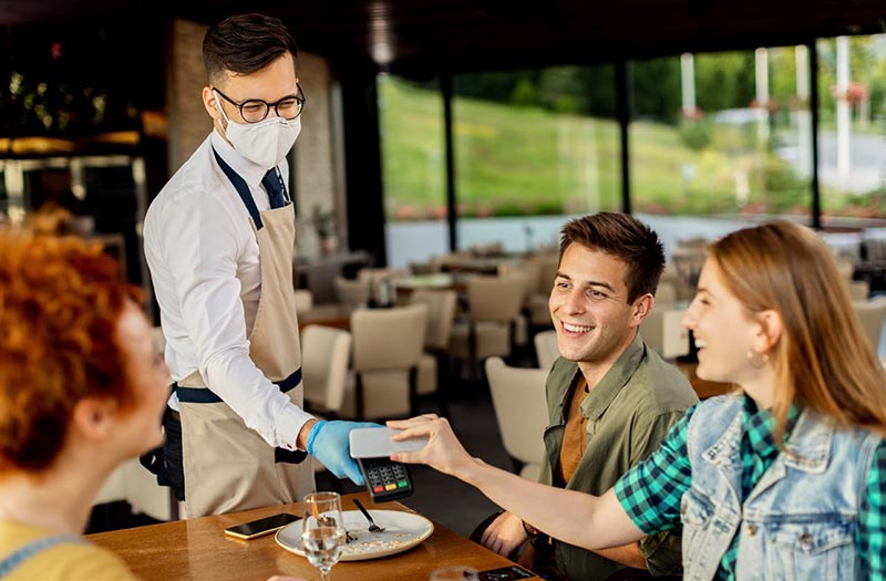 group at a restaurant