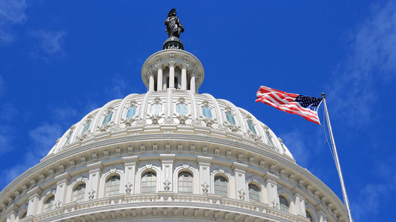 government building with american flag