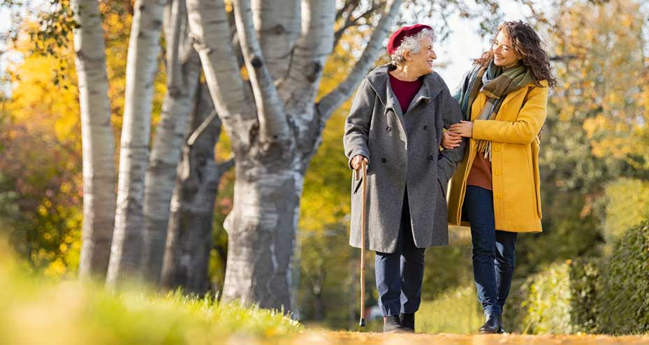 two women out for a walk