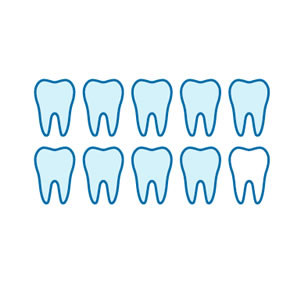 teeth 9 out of 10 icon