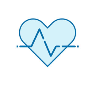 heart with EKG line icon