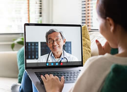 woman on a webex with a doctor