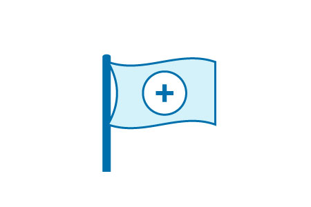 flag medical cross icon