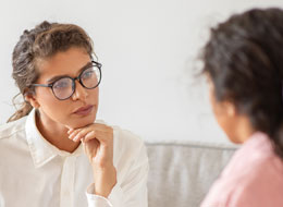 Two women having a virtual meeting