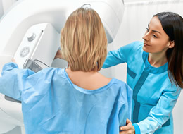 woman having a breast cancer screening performed