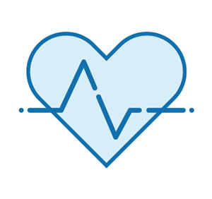 heart with EKG line icon