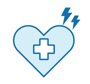 heart and lightning bolts icon