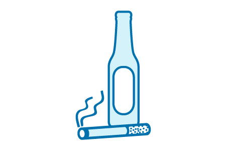 smoking and drinking icon