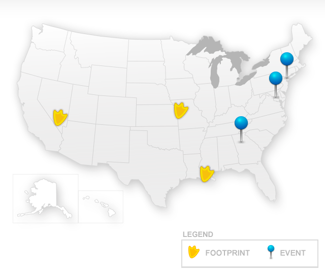 Duckprints Awards map
