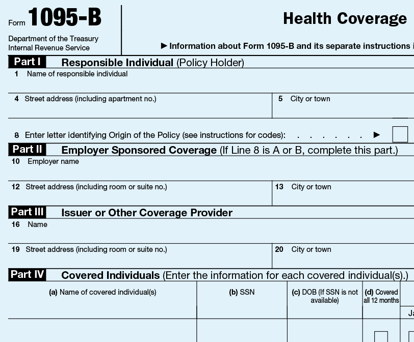 No additional article context or content: IRS Form 1095-B background image
