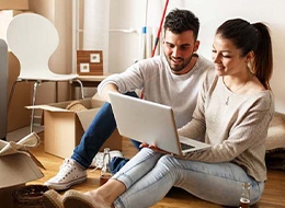 couple looking at laptop