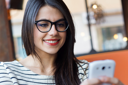 young adult using mobile phone