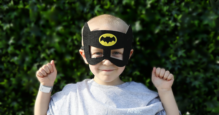 boy with mask on his face