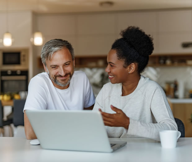 Couple at computer