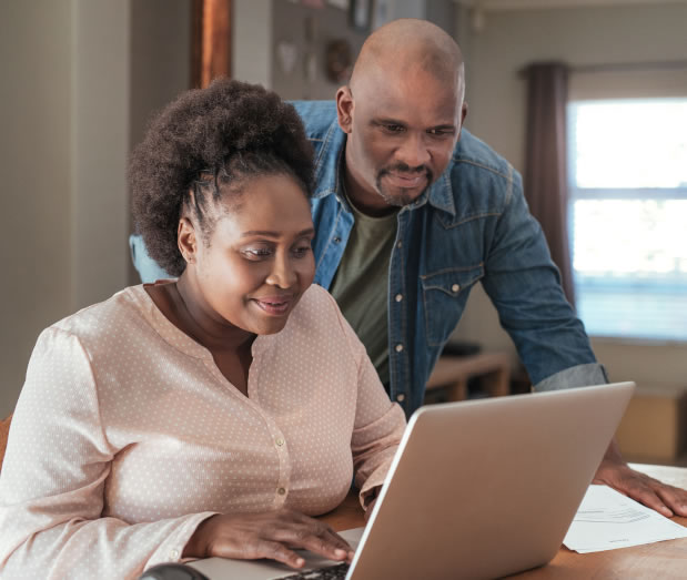 Couple at computer