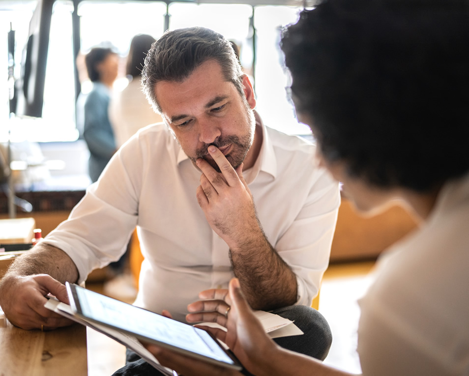 gentleman discussing life insurance options