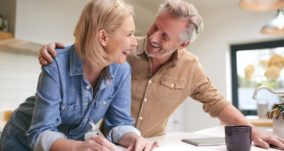 older couple looking at documents