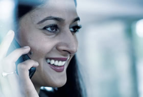 woman talking on a mobile phone