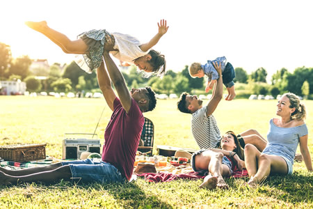 Family in the park